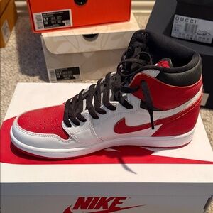 Nike Red and White High-Tops